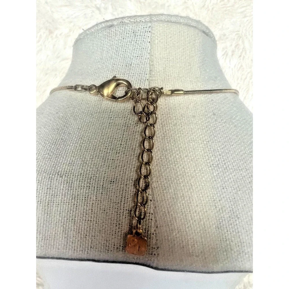 Park Lane Necklace‎ Mixed Metal Gold Silver Rose Circle Pendant Snake Chain 17